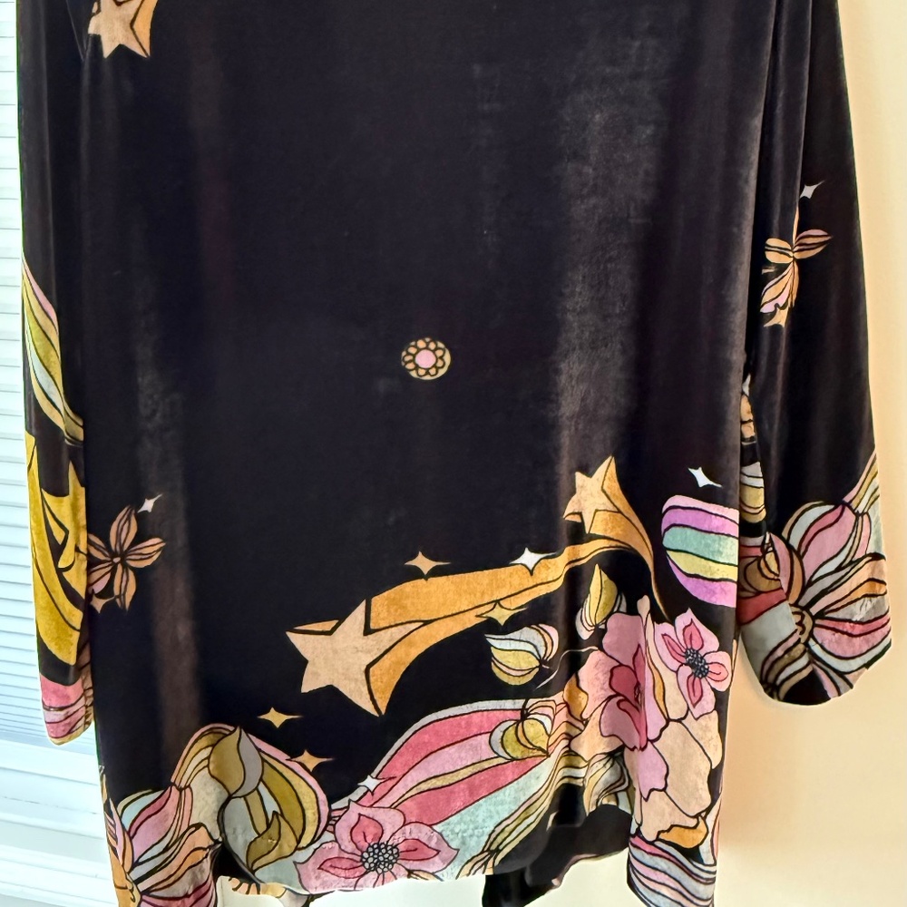 JOHNNY WAS BLACK VELVET "Andy" KIMON0 SIZE Small BEAUTIFUL JACKET WITH POCKETS - Picture 8 of 10